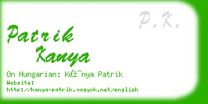 patrik kanya business card